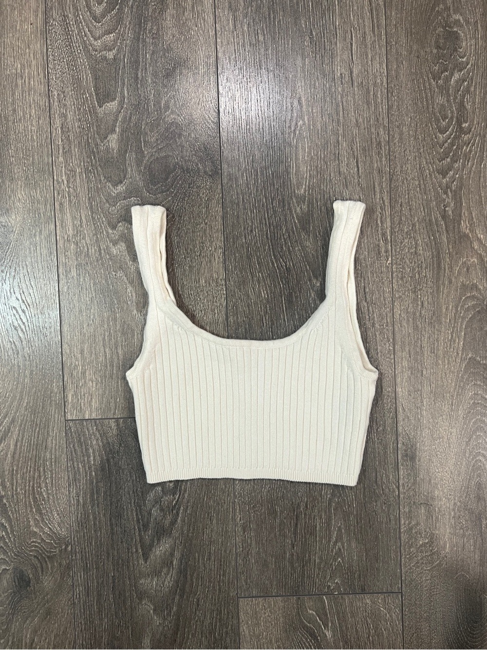 Aritzia Wilfred ribbed cotton cropped top - Small